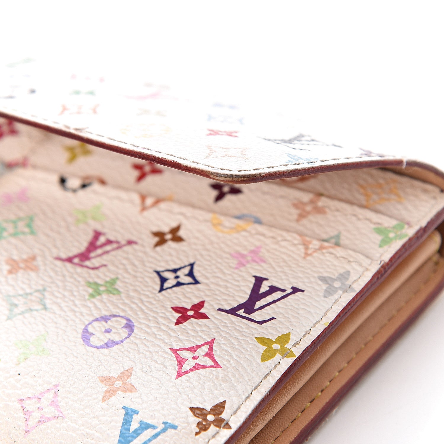 Louis Vuitton Monogram Multicolor Sarah Wallet White 15 of 16