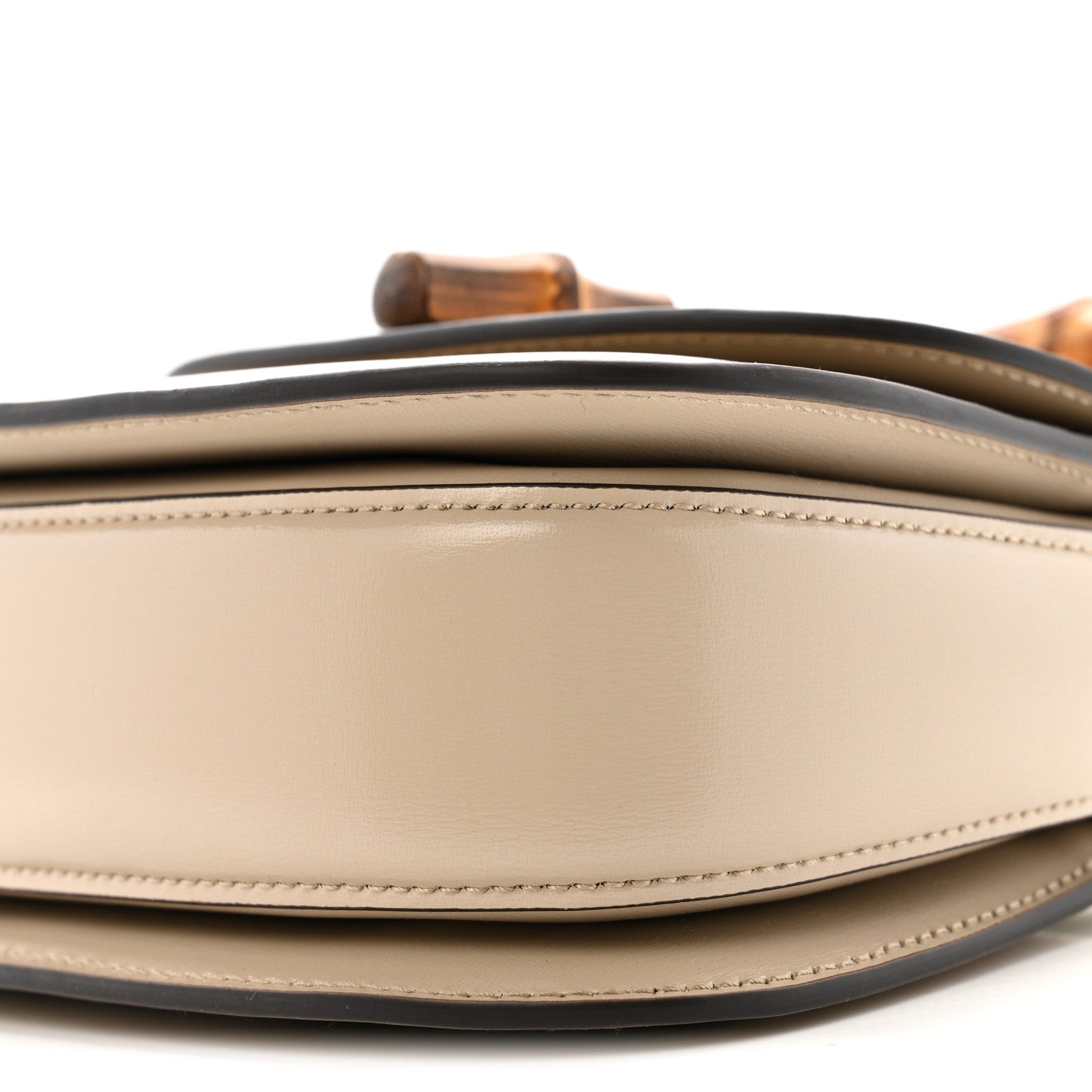 Gucci Boarded Dyana Lux Calfskin Web Small Bamboo 1947 Top Handle Bag Oatmeal 10 of 14