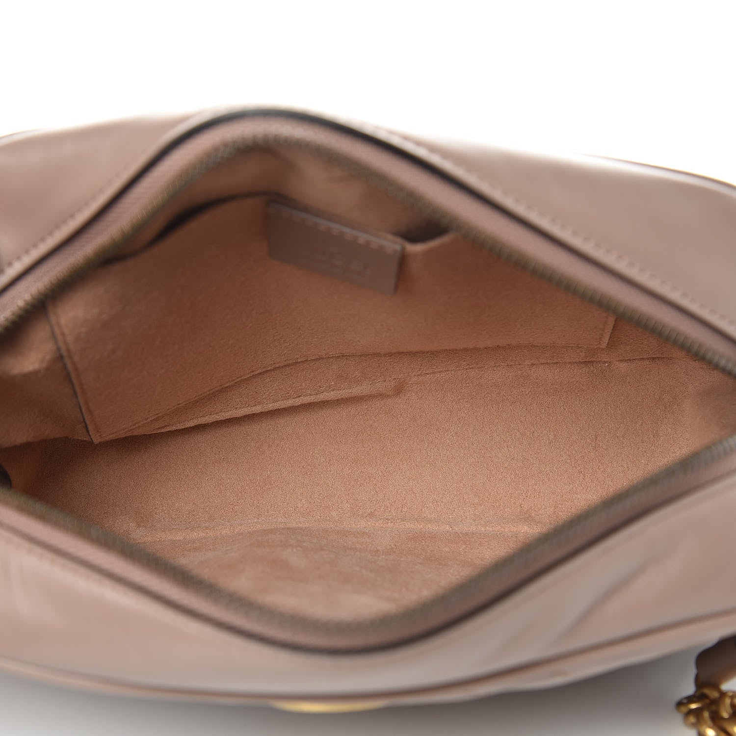 Gucci Calfskin Matelasse Small GG Marmont Chain Shoulder Bag Taupe 5 of 9