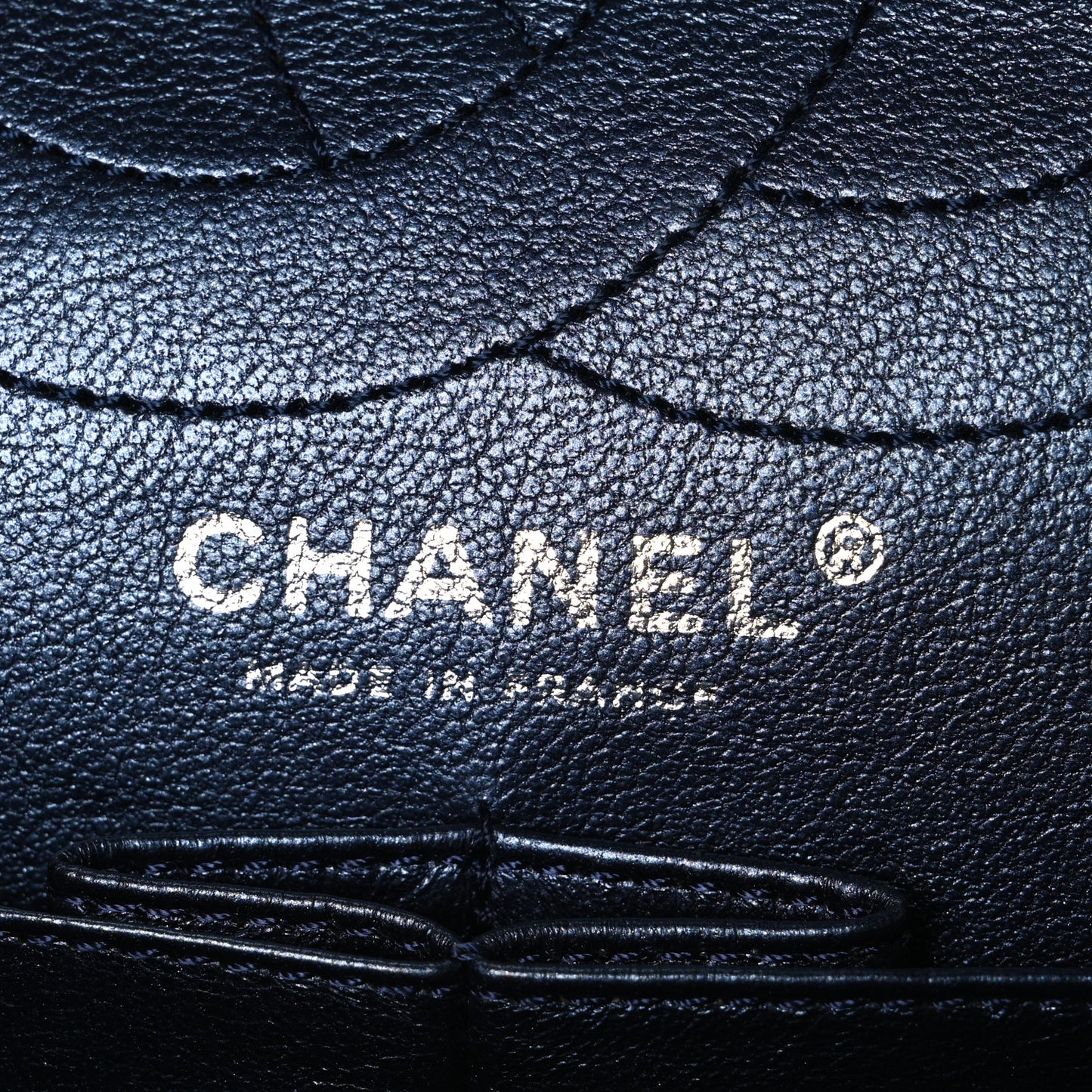 Metallic Aged Calfskin Quilted 2.55 Reissue 226 Flap Dark Navy Blue