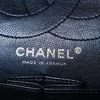 Chanel Metallic Aged Calfskin Quilted 2.55 Reissue 226 Flap Dark Navy Blue 6 of 10