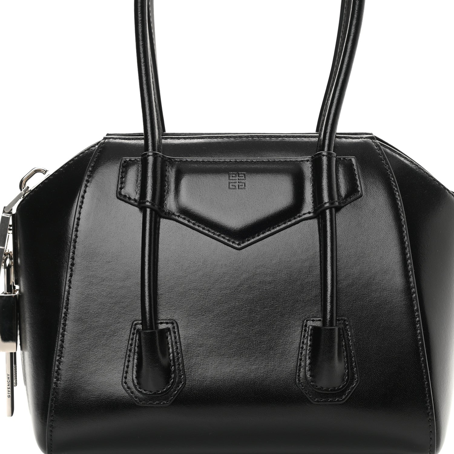 Givenchy Box Calfskin Mini Lock Antigona Shoulder Bag Black 7 of 11