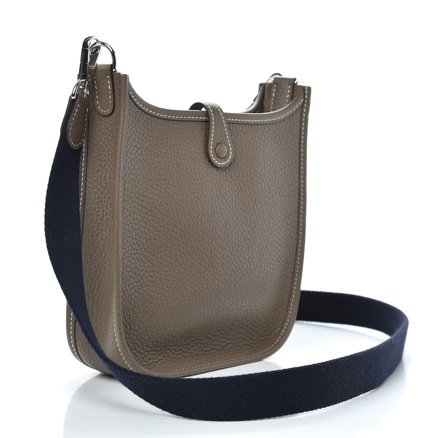 Hermes Taurillon Clemence Amazone Evelyne TPM Etoupe Bleu Indigo 3 of 10