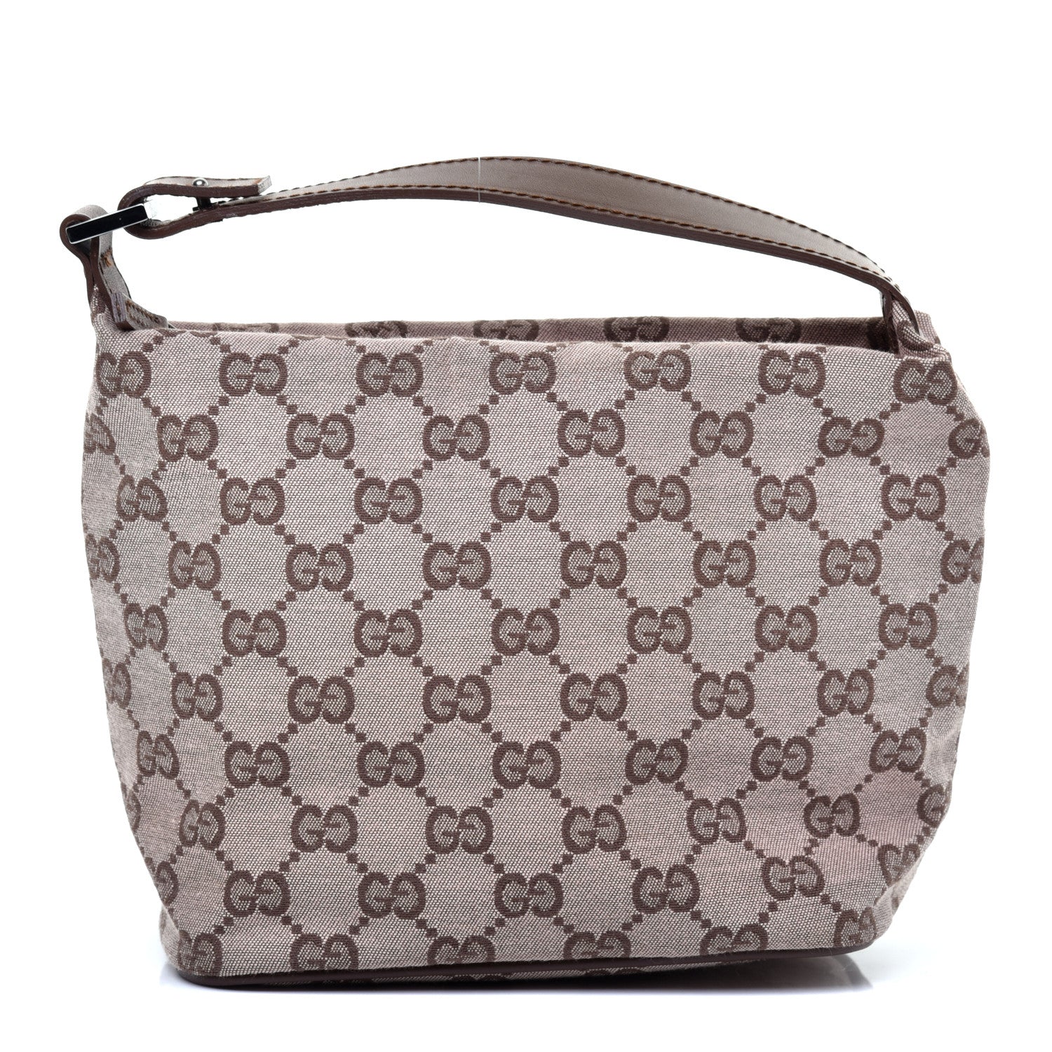 Gucci Monogram GG Pochette Shoulder Bag Brown 1 of 9