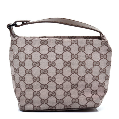 Gucci Monogram GG Pochette Shoulder Bag Brown 1 of 9