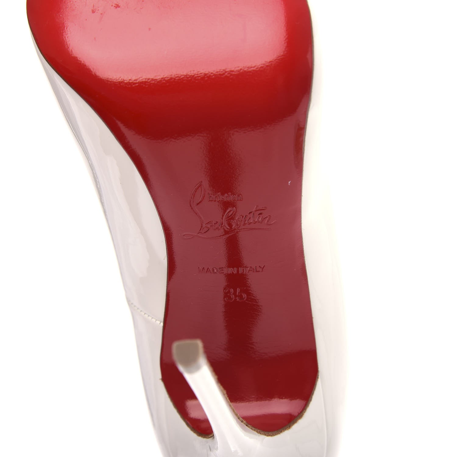 Christian Louboutin Patent So Kate 120 Pumps 35 White 9 of 9