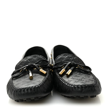 Louis Vuitton Empreinte Monogram Gloria Flat Loafers 40 Black 3 of 10