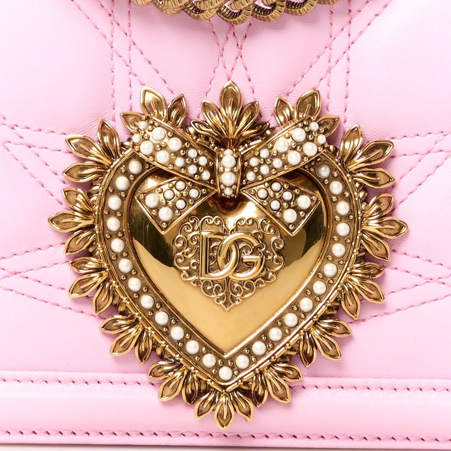 Dolce & Gabbana DOLCE GABBANA Calfskin Medium Devotion Crossbody Candy 8 of 11