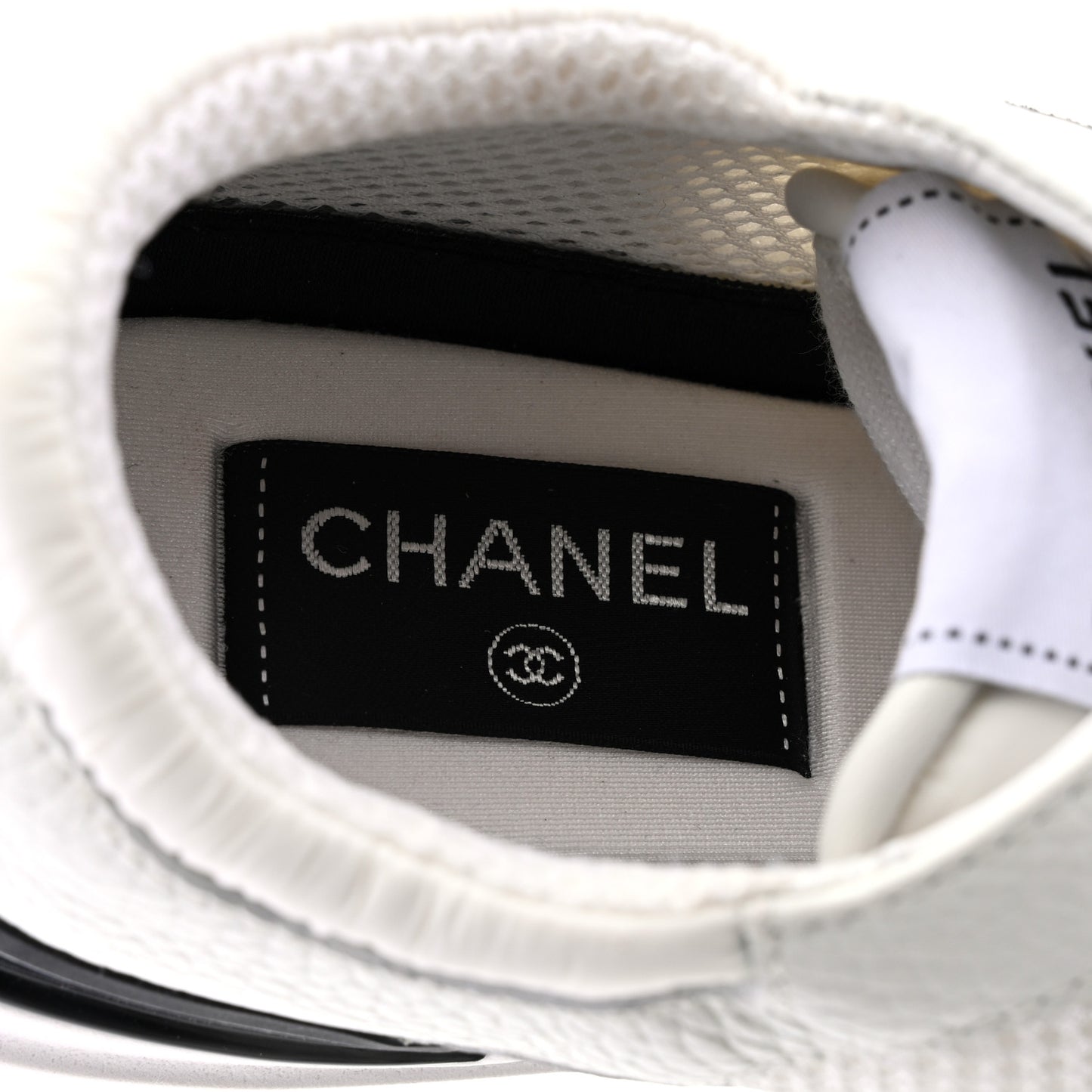 Calfskin Mesh Lycra Suede Womens Logo Sneakers 39 White