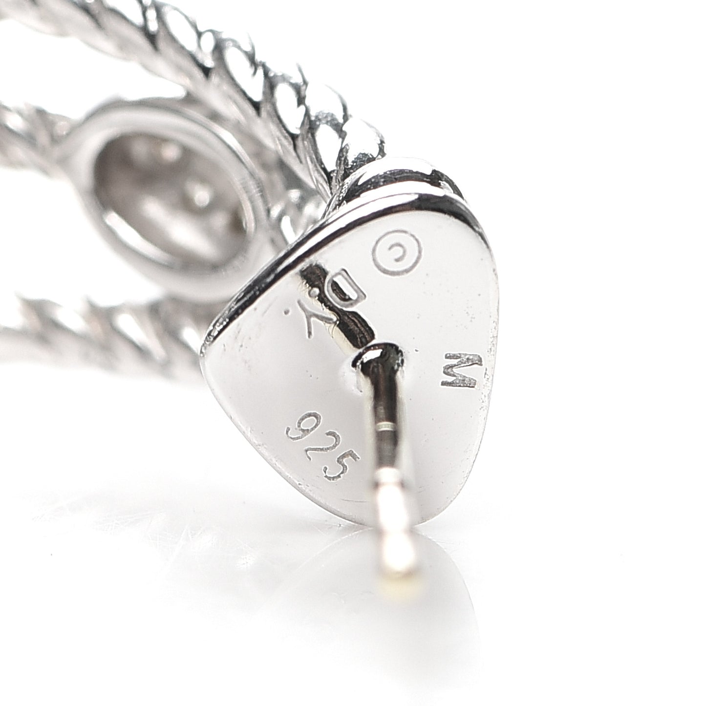 Sterling Silver Diamond Confetti 3 Row Earrings