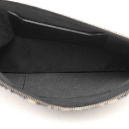 Christian Dior Oblique A4 Flat Pouch Clutch Blue 5 of 16