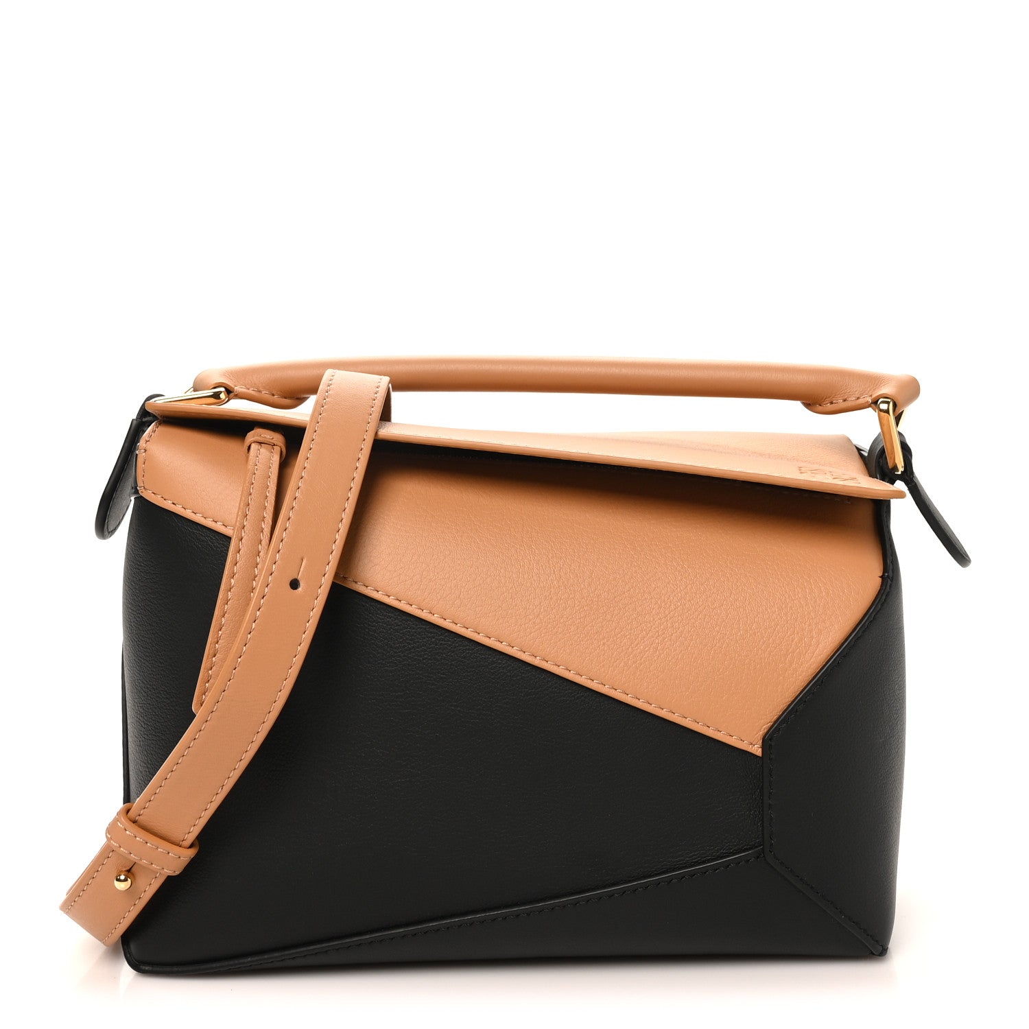 Loewe Calfskin Small Puzzle Edge Bag Warm Desert Black 1 of 10