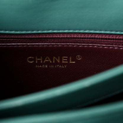 Chanel Lambskin Quilted Small Trendy CC Flap Dual Handle Bag Light Green 6 of 27