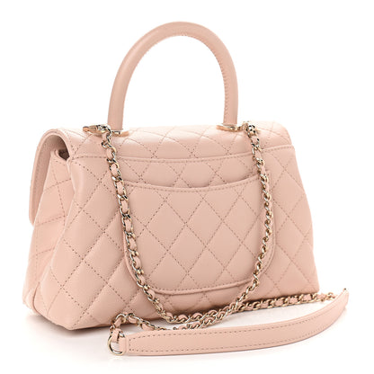 Chanel Caviar Quilted Mini Coco Handle Flap Pink 3 of 11