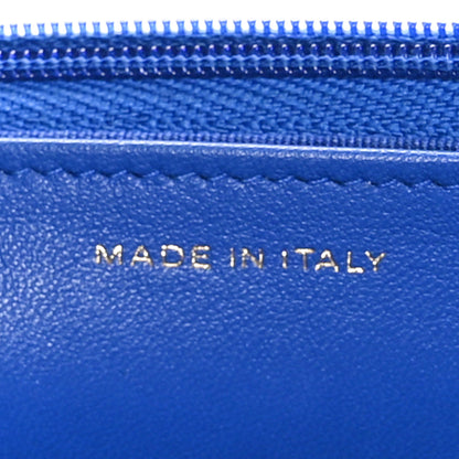 Chanel Lambskin Quilted Wallet On Chain WOC Blue 7 of 11