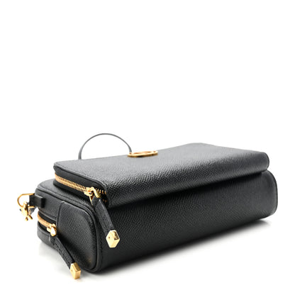 Christian Dior Grained Calfskin Caro Double Pouch Black 4 of 10