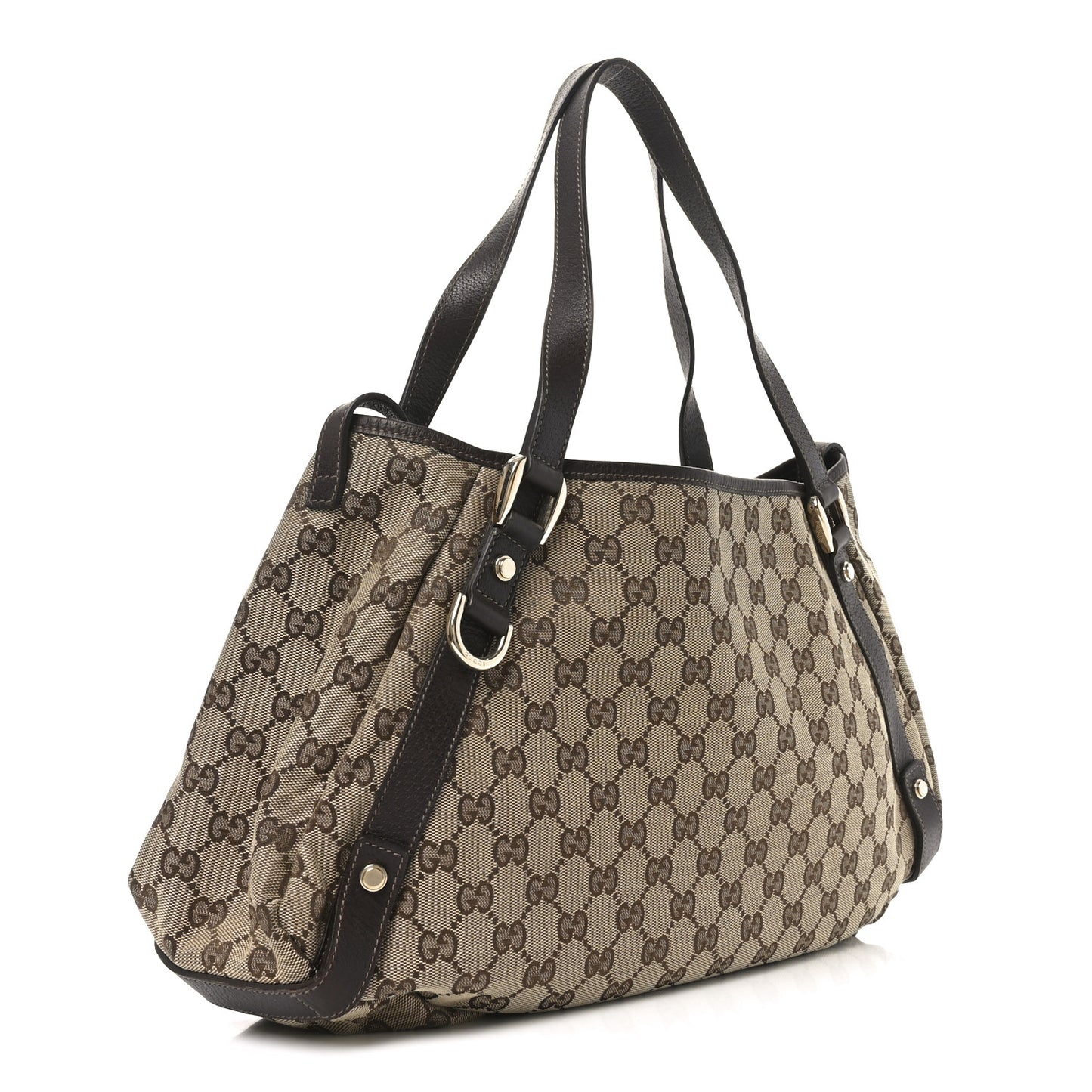 Monogram Medium Abbey Shoulder Bag Dark Brown