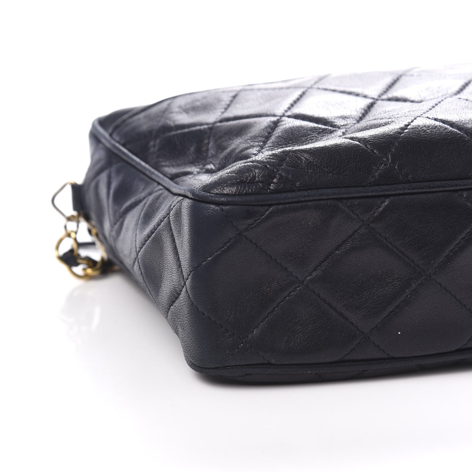 Chanel Lambskin Quilted CC Tassel Camera Case Navy 9 of 12