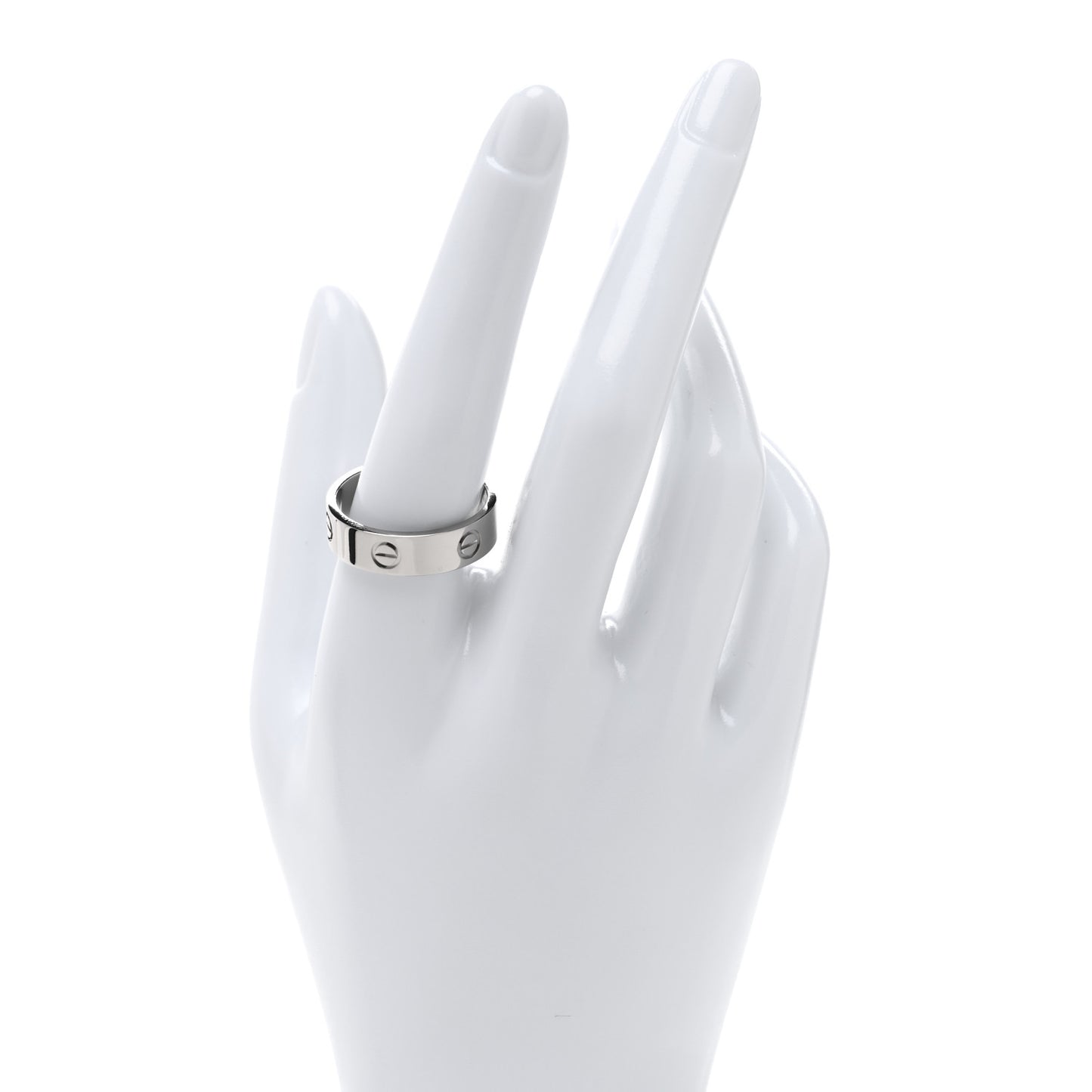 18K White Gold 5.5mm LOVE Ring 61 9.5