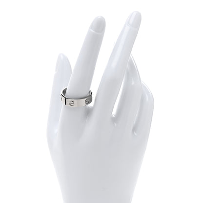 Cartier 18K White Gold 5.5mm LOVE Ring 61 9.5 2 of 4