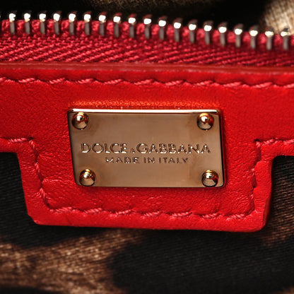 Dolce & Gabbana Brocade Large Miss Sicily Satchel Red 5 of 8