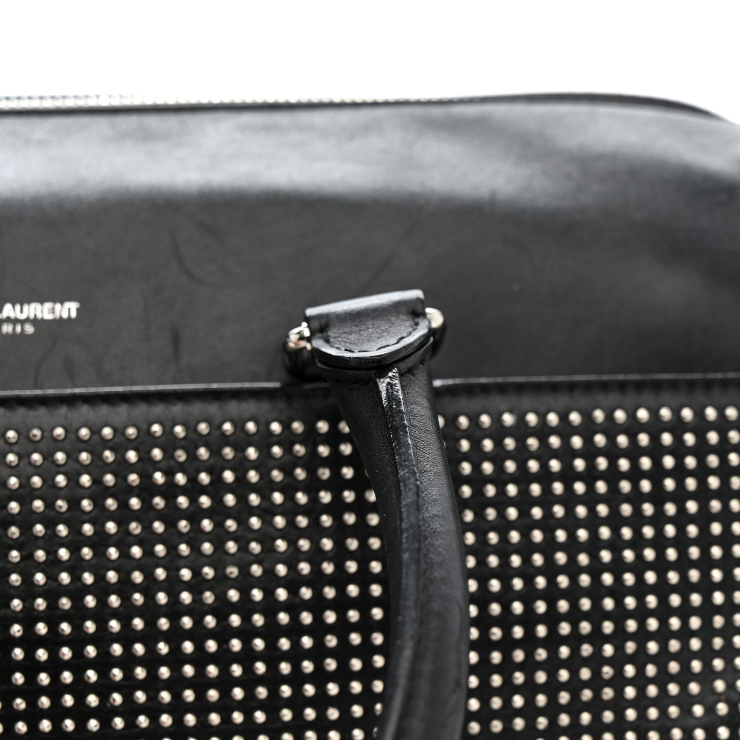 Calfskin Studded Classic Duffle 6 Black