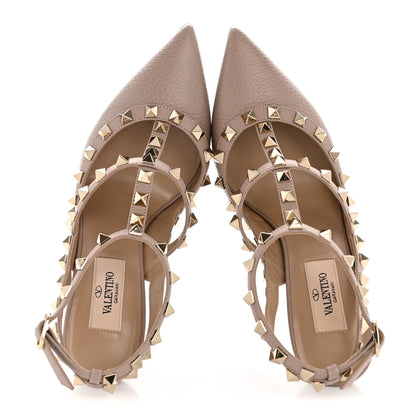 Valentino Garavani Patent Nappa Rockstud Ankle Strap 100mm Pumps Poudre 2 of 10