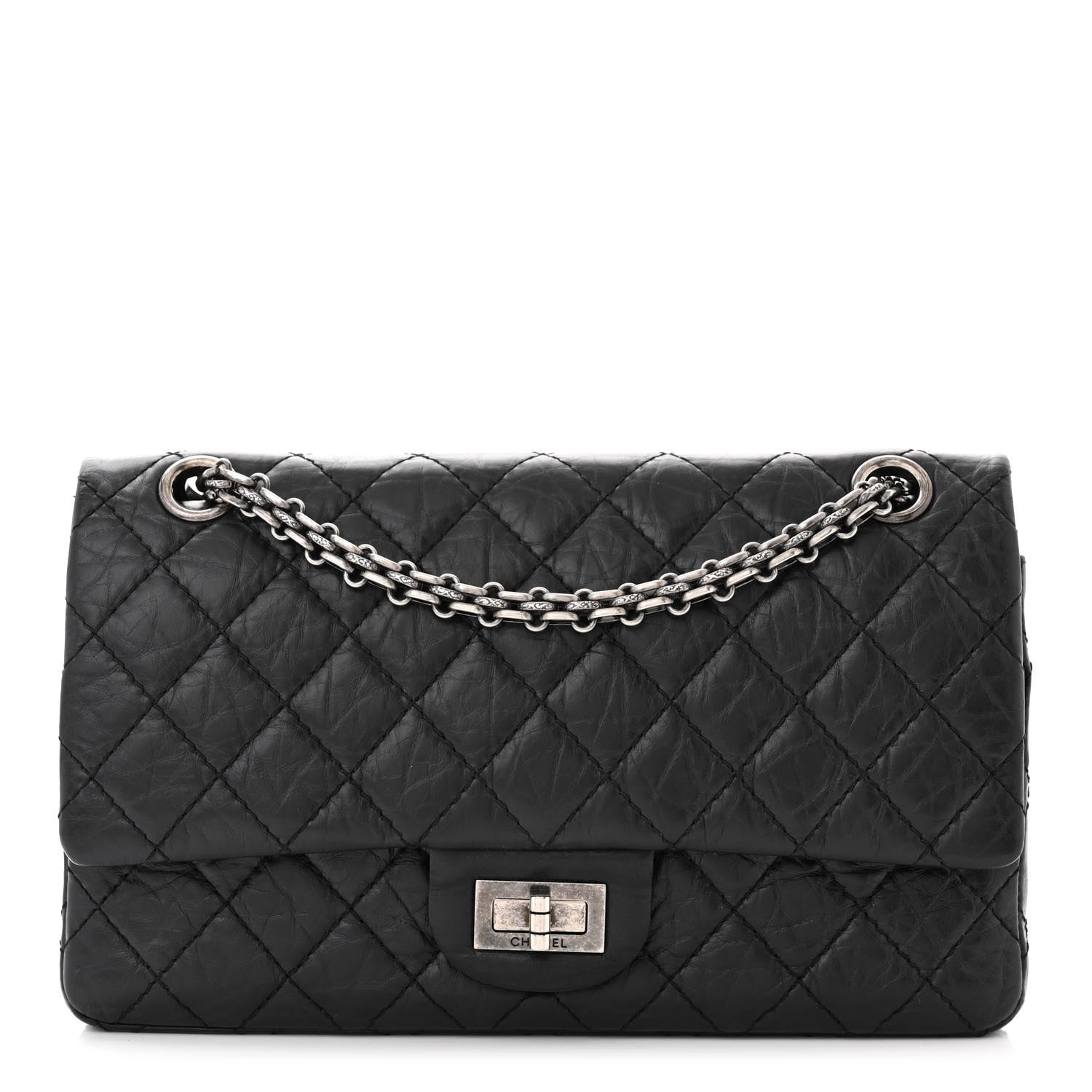 Chanel Aged Calfskin Quilted 2.55 Reissue 225 Flap Black 1 of 11