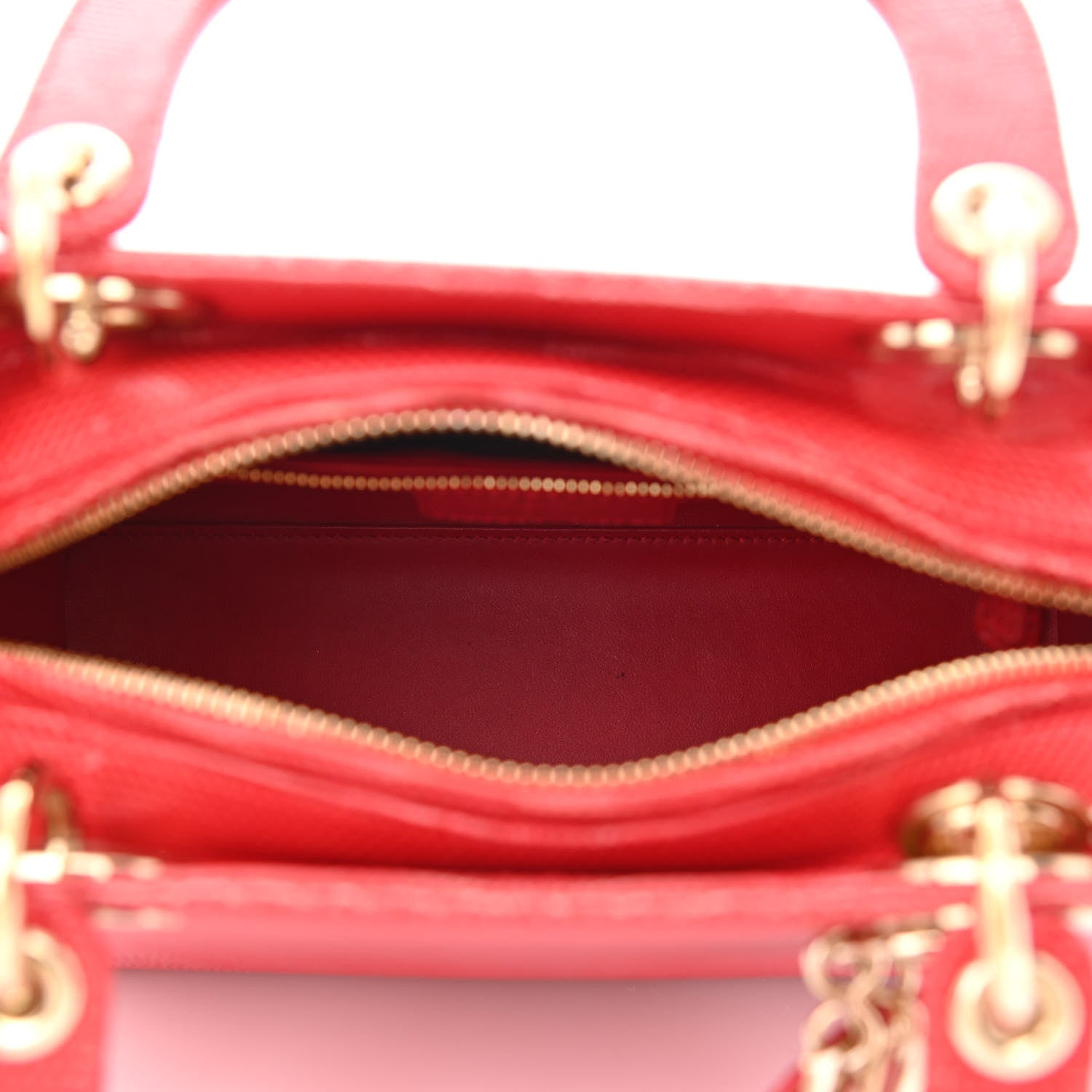 Christian Dior Lizard Medium Lady Dior Red 5 of 10