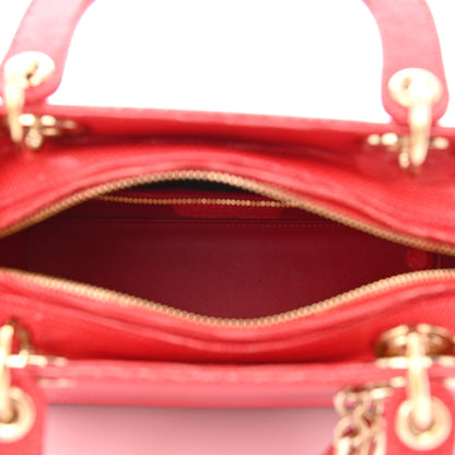 Christian Dior Lizard Medium Lady Dior Red 5 of 10