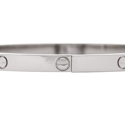 Cartier 18K White Gold Small LOVE Bracelet 16 5 of 7