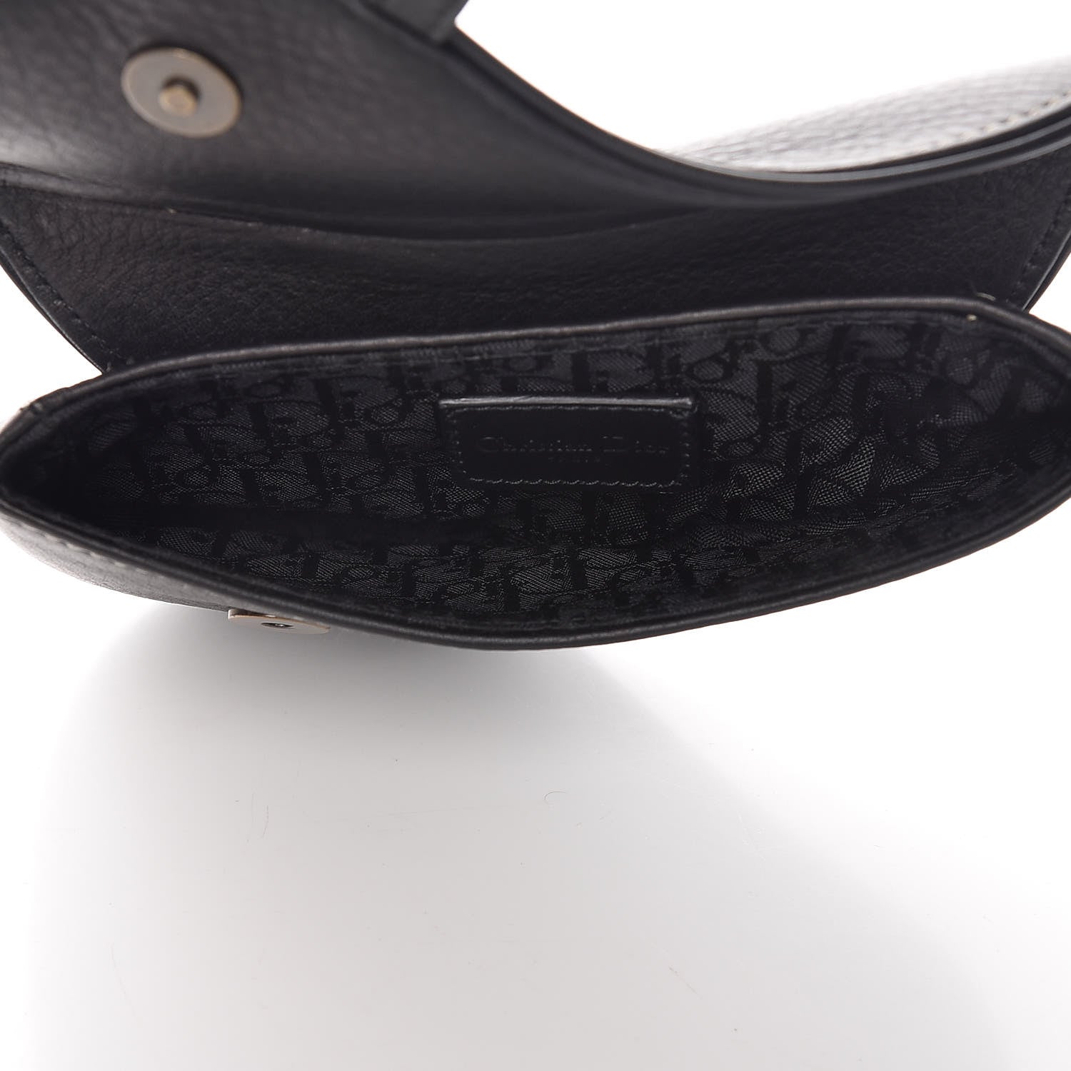 Christian Dior Grained Calfskin Saddle Belt Bag Black 5 of 9