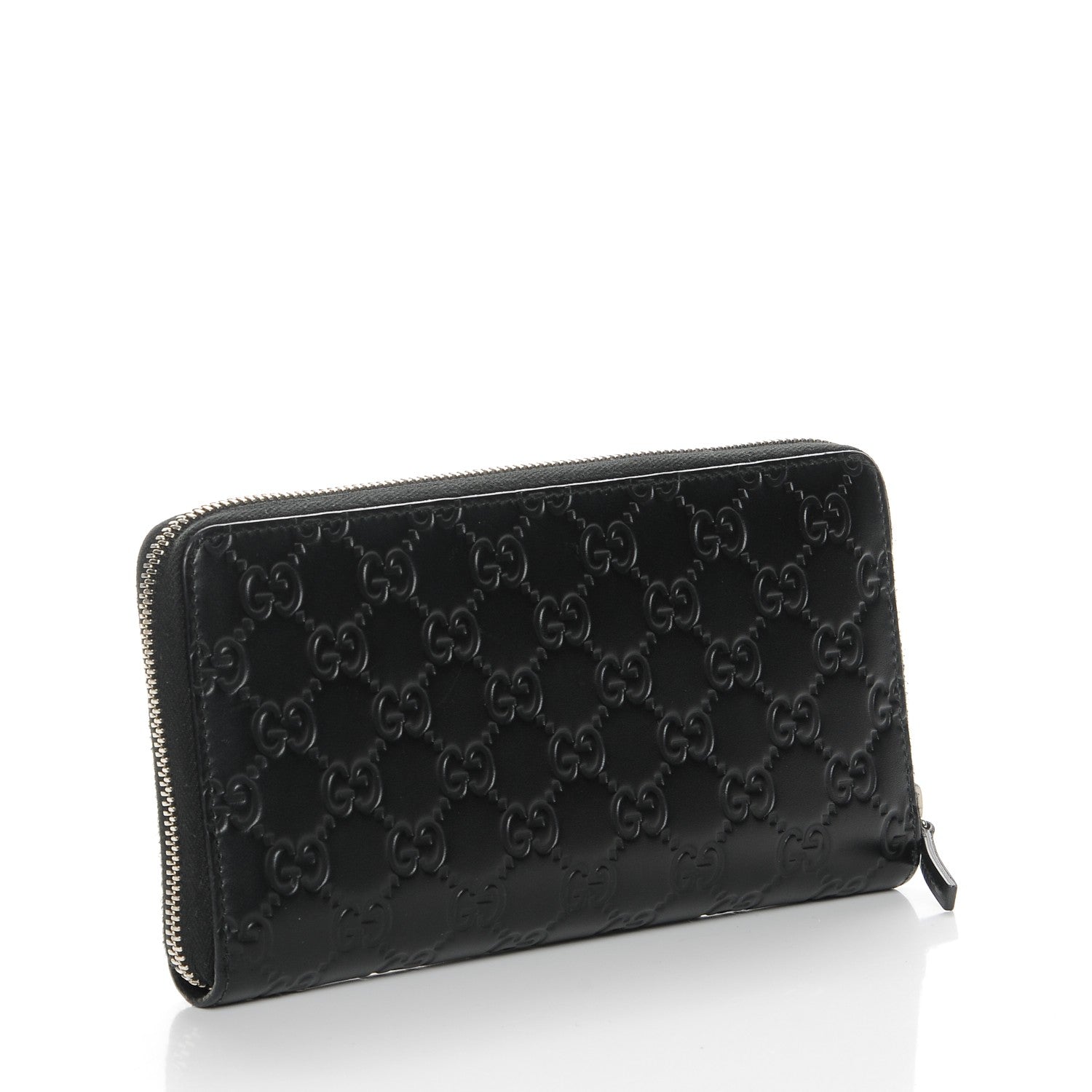 Gucci Guccissima Signature Zip Around Organizer Wallet Black 3 of 7