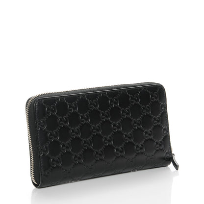 Gucci Guccissima Signature Zip Around Organizer Wallet Black 3 of 7
