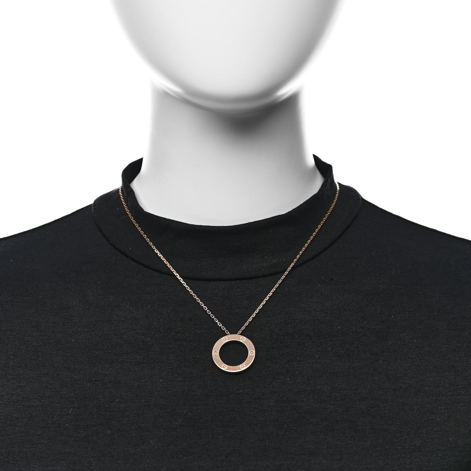 Cartier 18K Pink Gold LOVE Pendant Necklace 2 of 7
