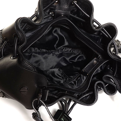 Burberry Calfskin Mason Warrior Studded Hobo Black 5 of 8
