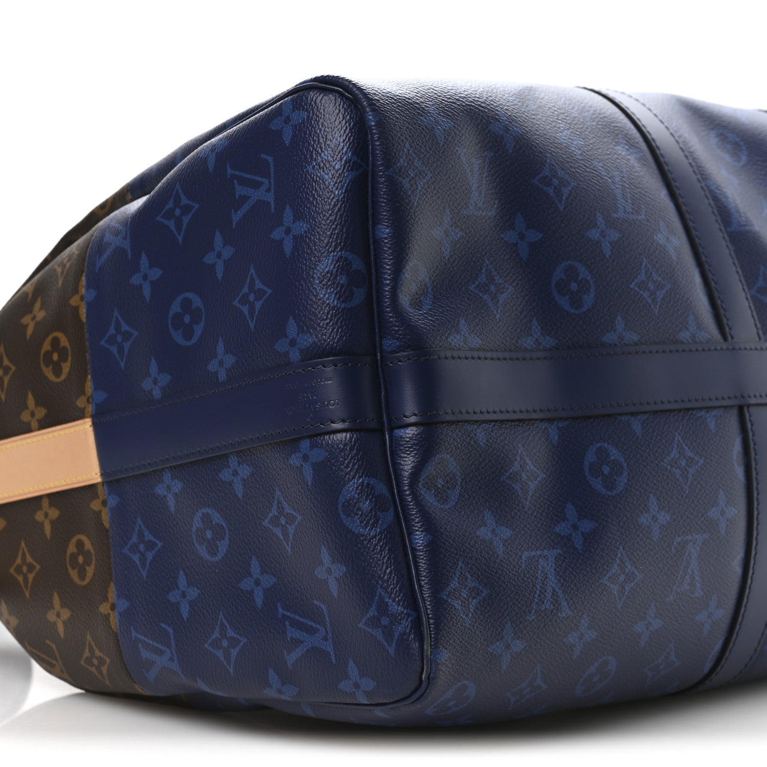 Louis Vuitton Monogram Split Keepall Bandouliere 50 Pacific Blue 8 of 9