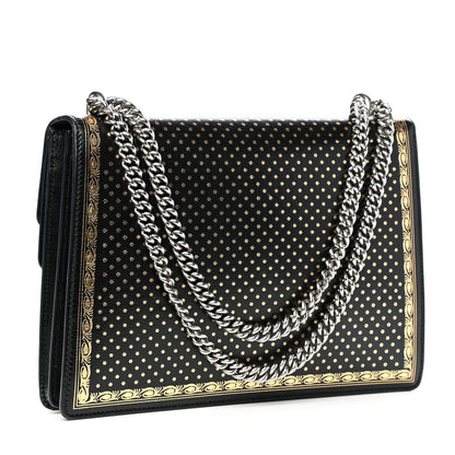 Gucci X SEGA Calfskin GUCCY Stars Medium Dionysus Shoulder Bag Black Gold 3 of 13