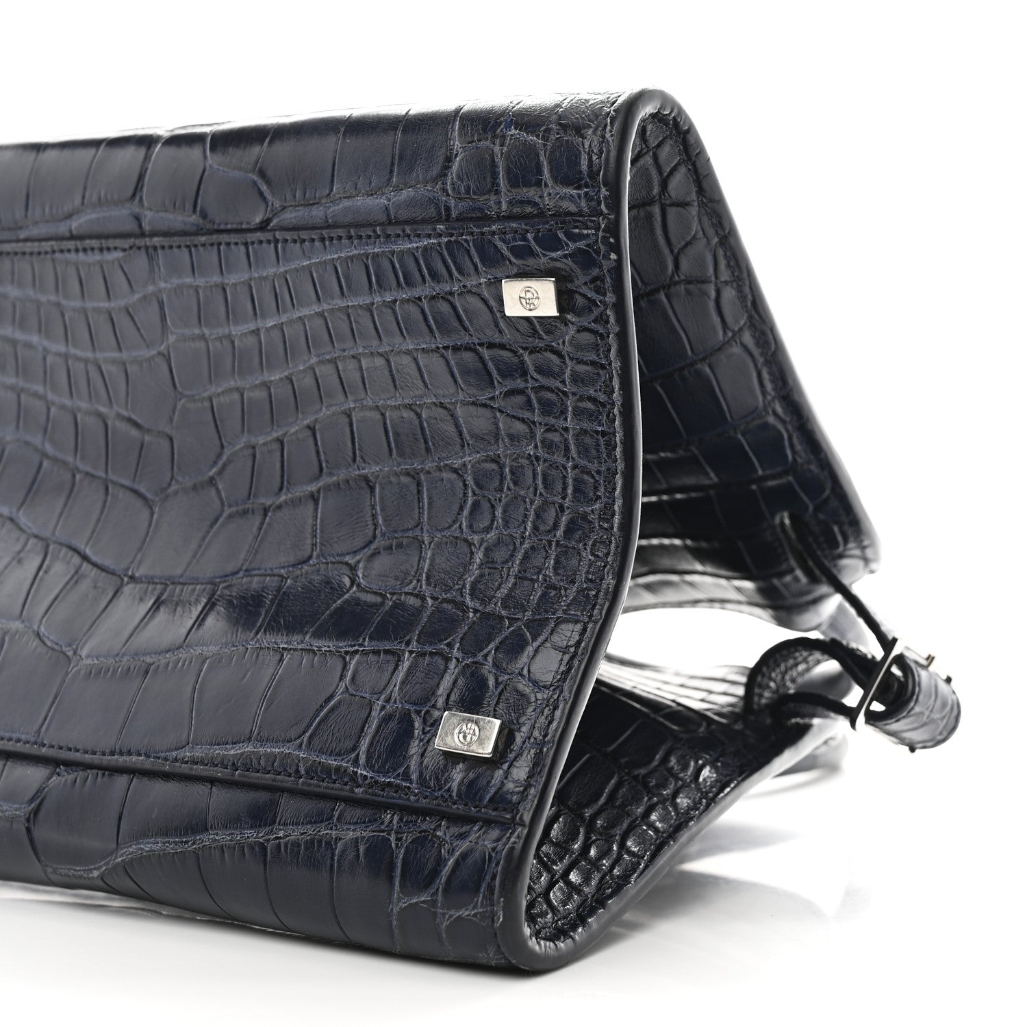 The Row Alligator Margaux 10 Bag Navy 9 of 10