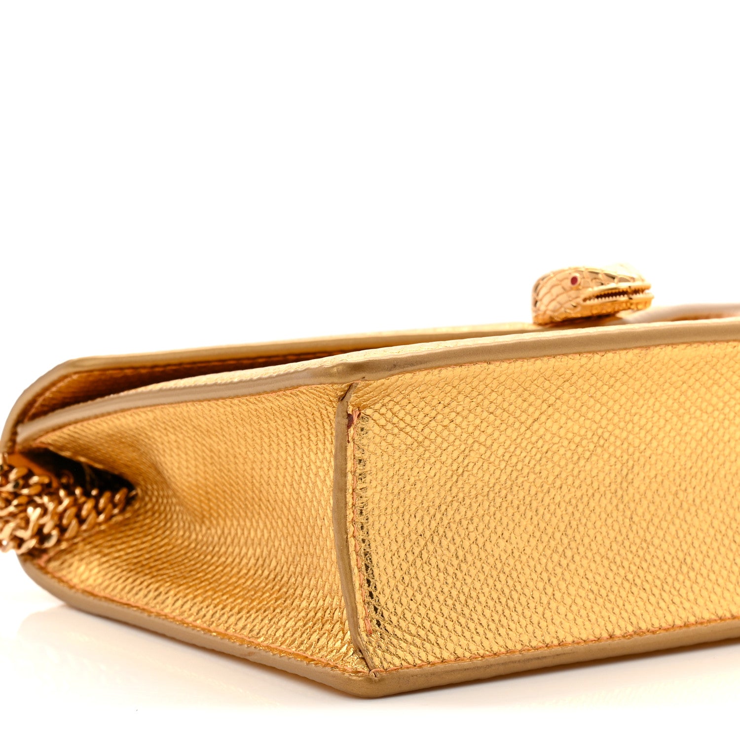Bulgari Metallic Karung Forever Serpenti Bag Gold 9 of 11