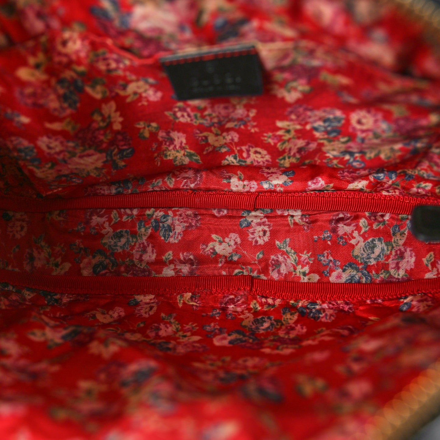 Calfskin Web Trapuntata Small GG Shoulder Bag Black