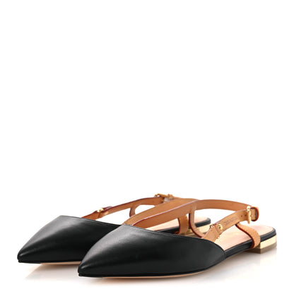 Louis Vuitton Calfskin Blossom Slingback Flat Ballerina 36 Black 4 of 12