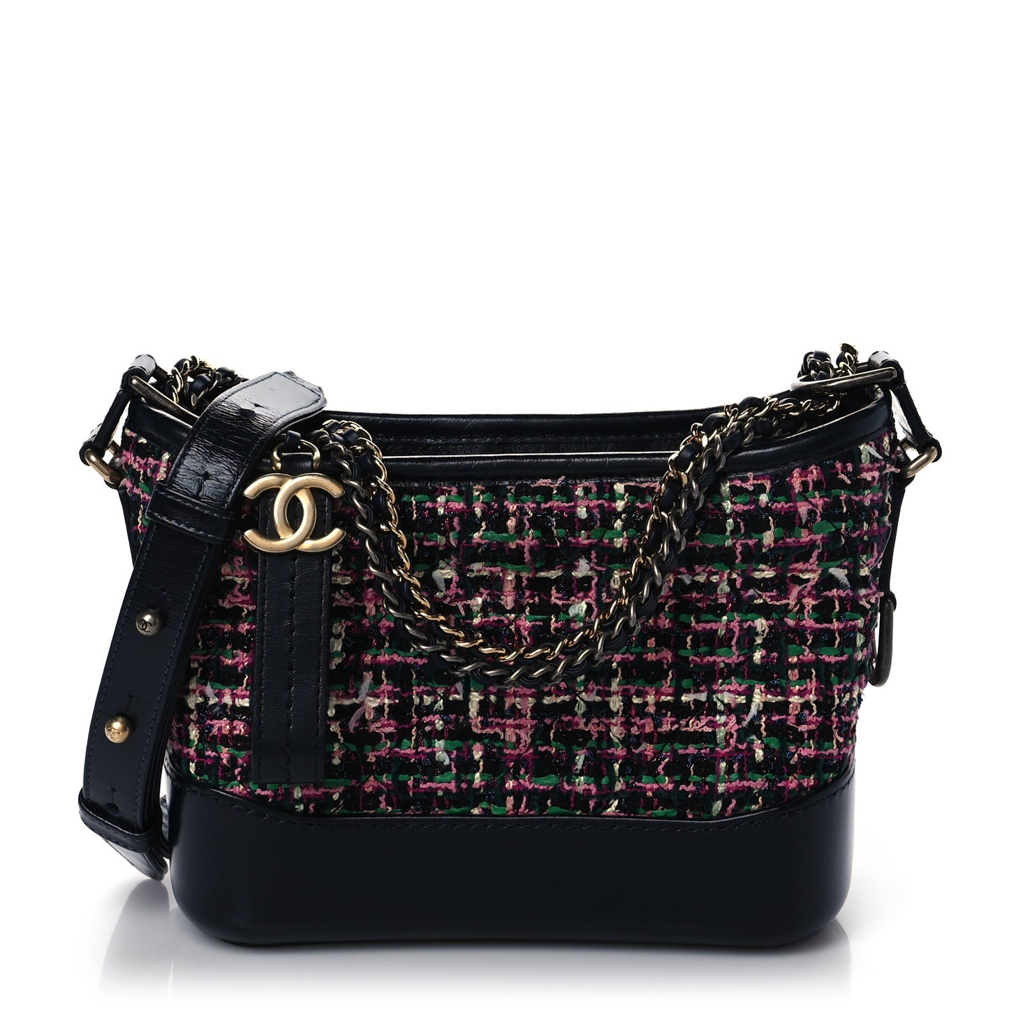 Tweed Calfskin Small Gabrielle Hobo Multi