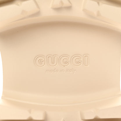 Gucci Rubber GG Monogram Perforated Elea Platform 55mm Lug Sole Sandals 38 Mystic White 6 of 10