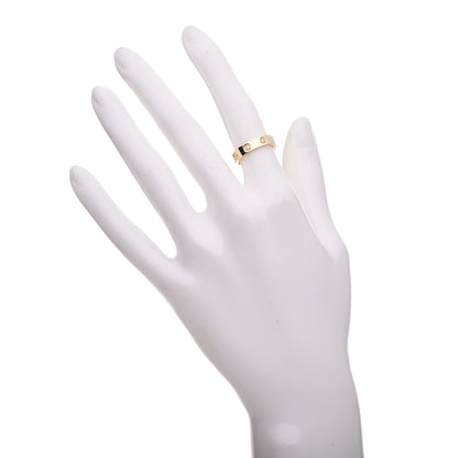 Cartier 18K Yellow Gold 8 Diamond 4mm Band LOVE Ring 48 4.5 2 of 7