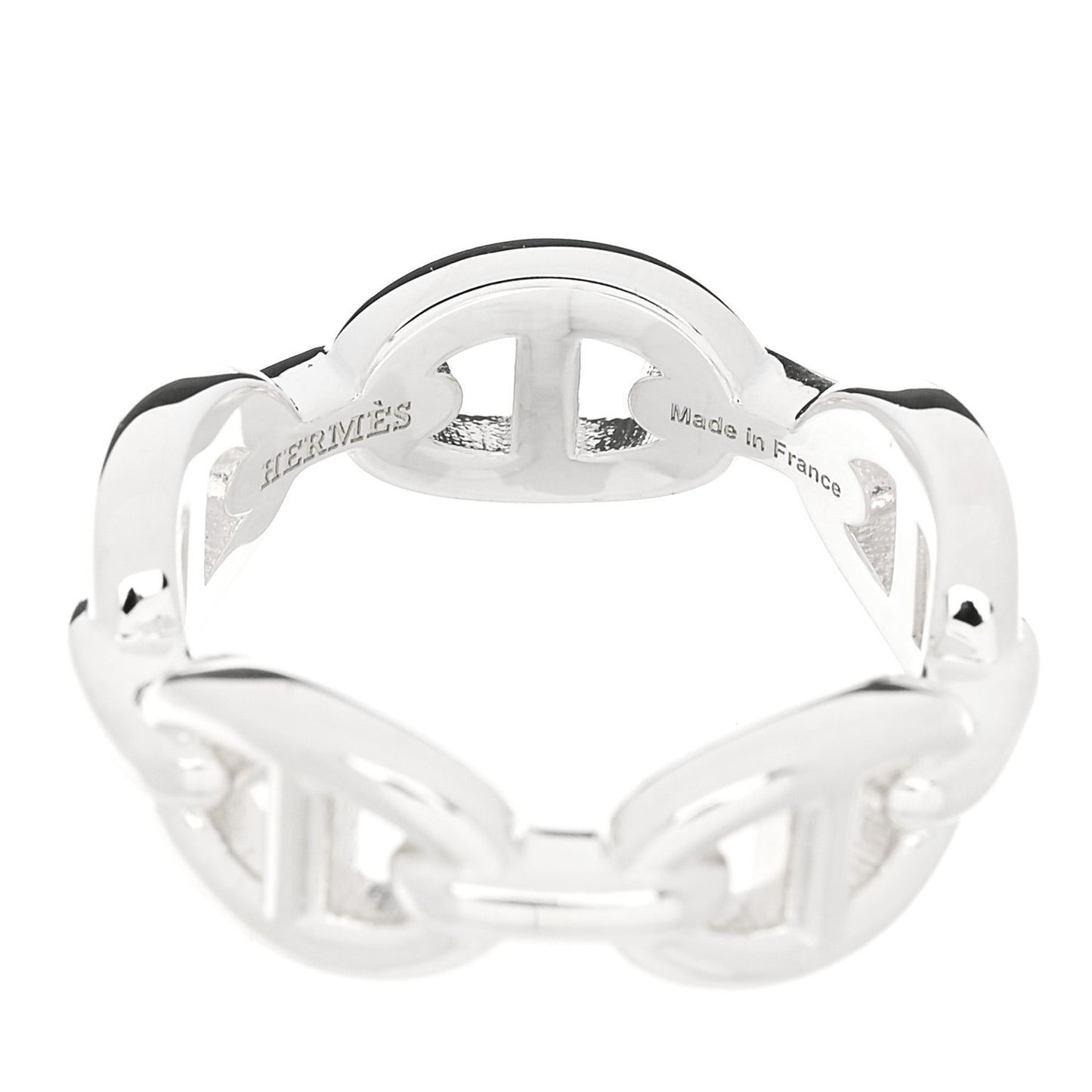 Sterling Silver PM Chaine d'Ancre Enchainee Band Ring 54 6.75