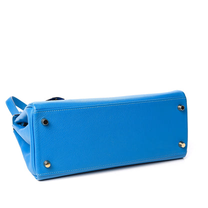 Hermes Evercolor Kelly Retourne 28 Bleu Hydra 3 of 8