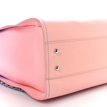Chanel Shaded Calfskin Small Deauville Tote Light Purple Pink Coral 10 of 11
