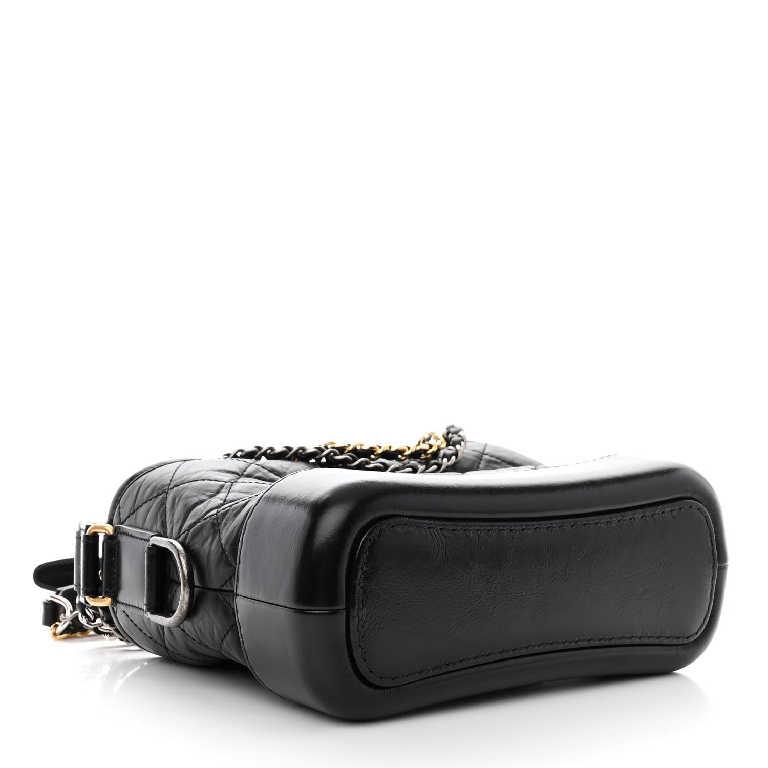 Chanel Aged Calfskin Quilted Small Gabrielle Hobo Black 4 of 11