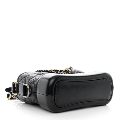 Chanel Aged Calfskin Quilted Small Gabrielle Hobo Black 4 of 11